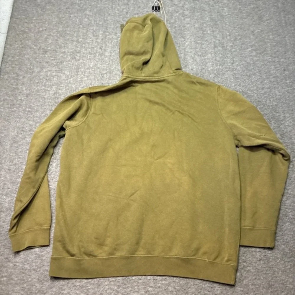 Nike Men‎ XL Half Zip Hoodie Olive Green Distressed Casual Worn